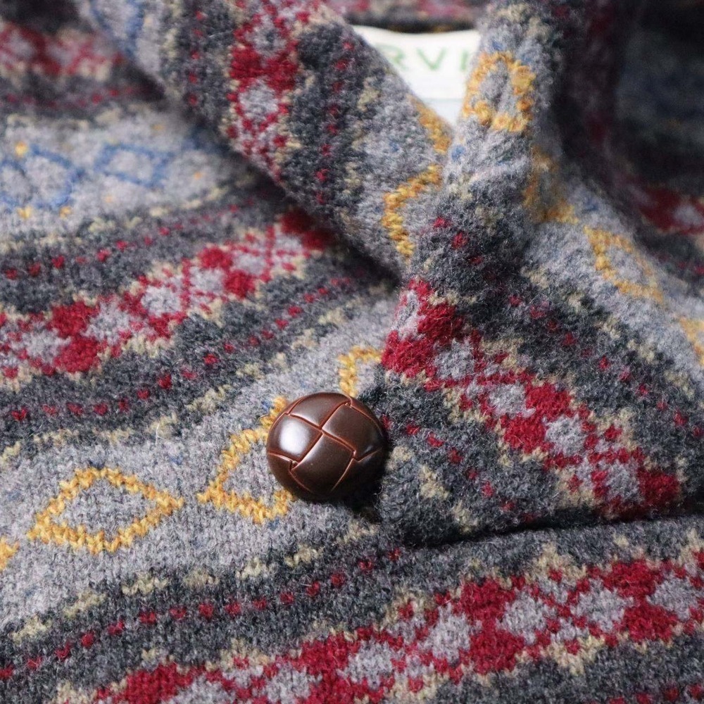 Orvis Mens Fair Isle Shawl Collar‎ Sweater 100% Lambswool Size XXL - Picture 8 of 8